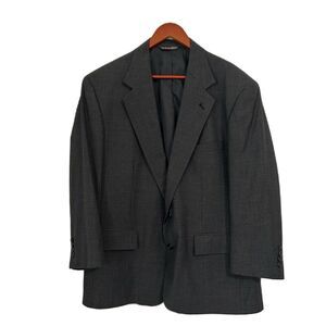 Chas Reed & Co Wool Sportscoat Men 44 Short Charcoal Dark Glen Plaid Vented USA